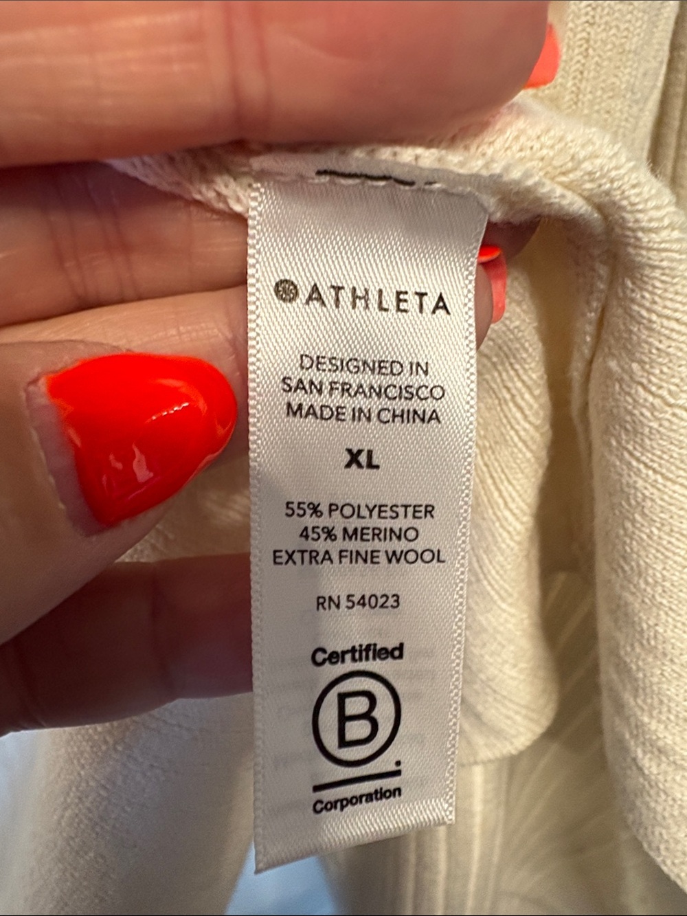 Athleta Ivory Ribbed Open-Front Draped Cardigan - Picture 5 of 6
